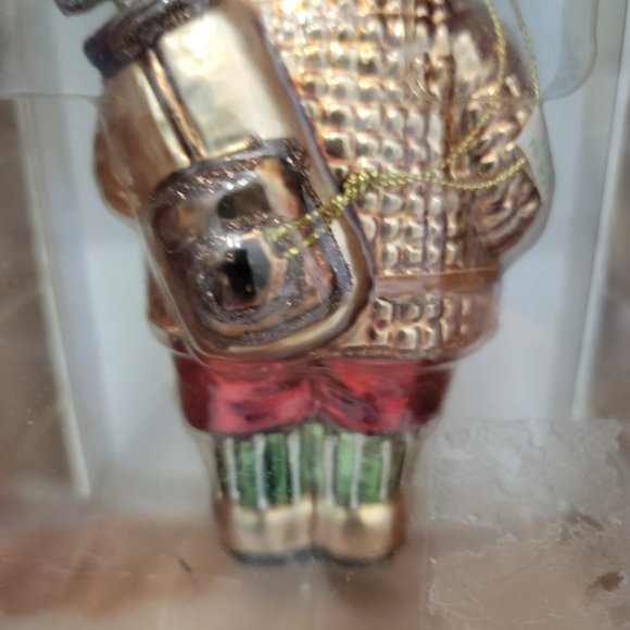 Christmas Holiday 18 Hole Golfer Santa Claus Glass Ornament Metallic Decor 5" - Picture 6 of 9